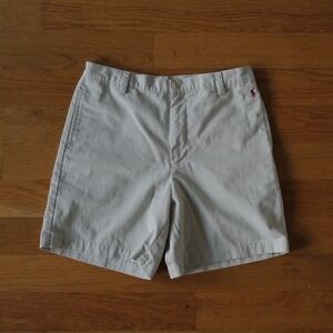 Ralph Lauren Sport Chino Shorts Womens Beige Cotton Preppy Size 8 Classic